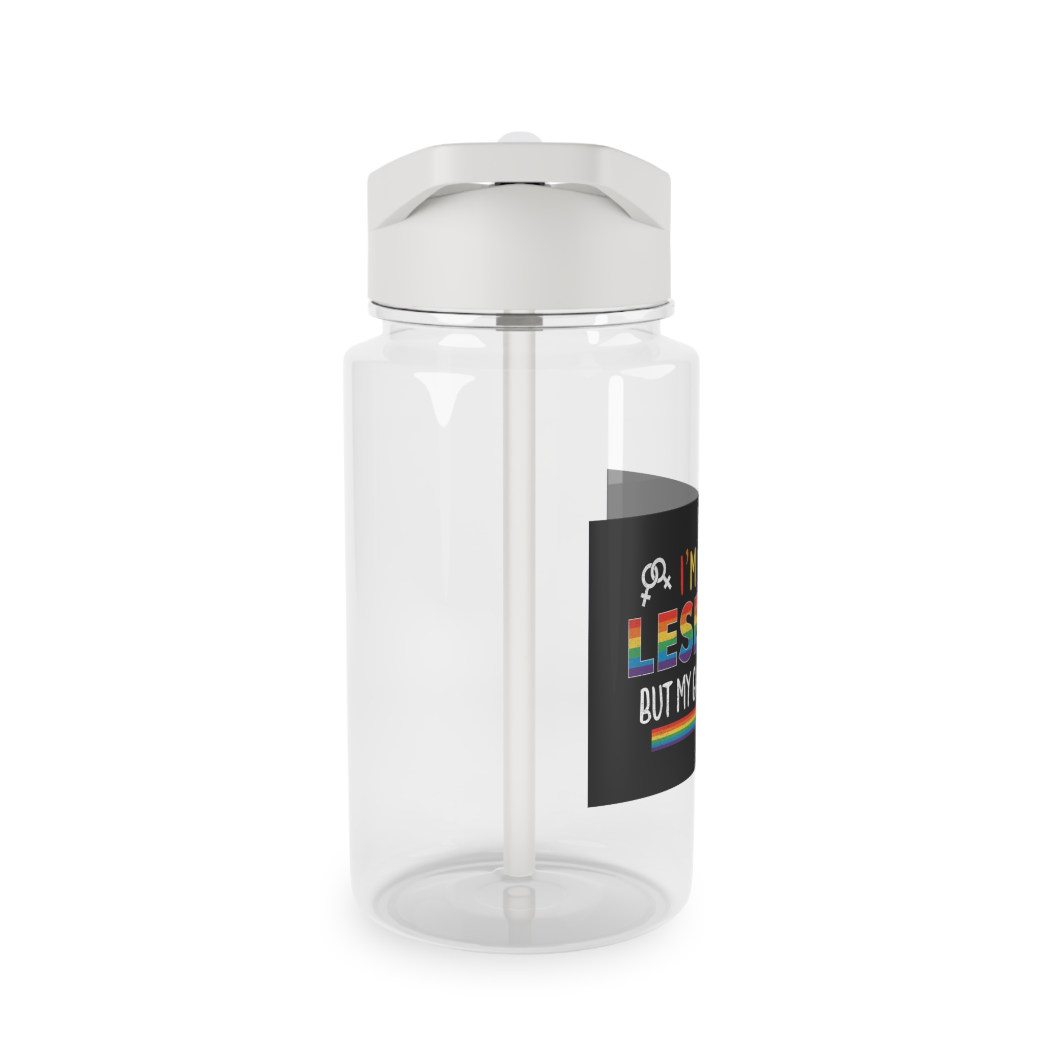 Pride Gay Rainbow Typography Vector Premium T Shirt(4) Tritan Water Bottle - Image 4