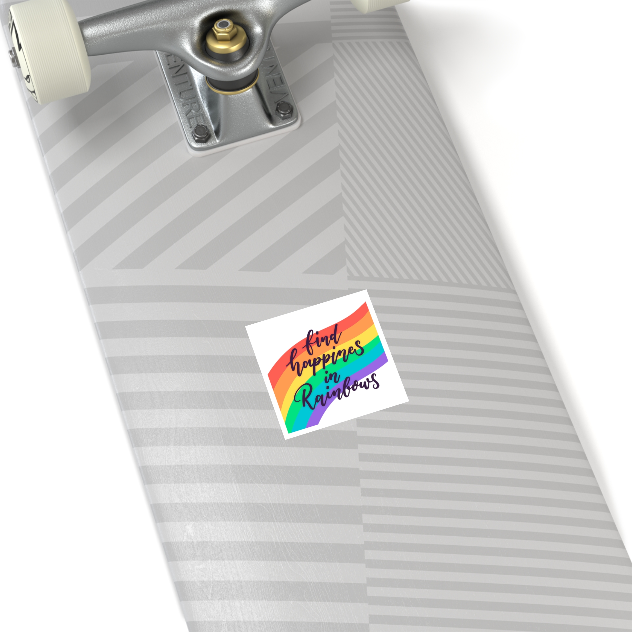 Pride Day Lettering With Rainbow Colors Laminate Stickers Square - Image 16