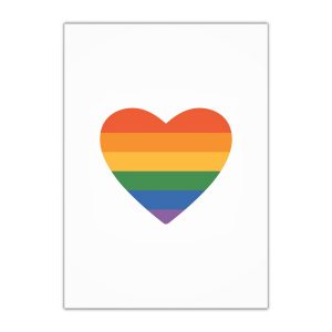 Vector Illustration Rainbow Heart Symbolizing Love Inclusivity Featuring Vibrant Stripes Gift Wrapping Paper Sheets 1pc