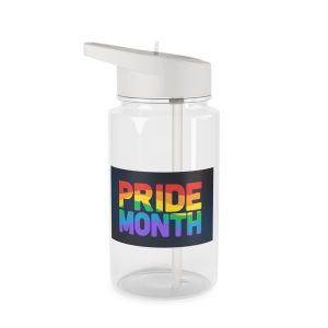 Lgbt Pride Rainbow Flag Lettering Banner Poster Social Media Pride Calligraphy With Tritan Water Bottle