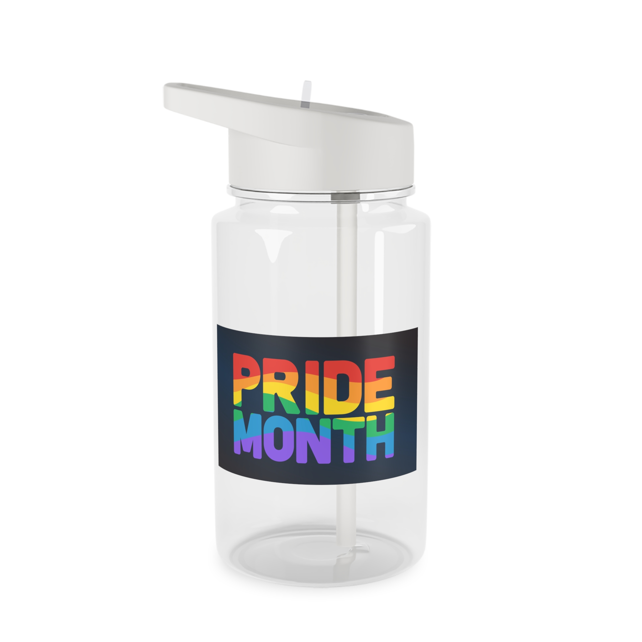 Lgbt Pride Rainbow Flag Lettering Banner Poster Social Media Pride Calligraphy With Tritan Water Bottle