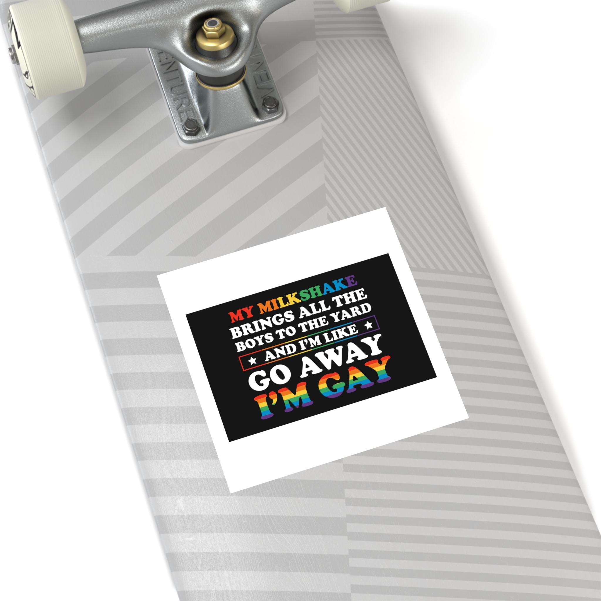 Pride Gay Lgbt Rainbow Tshirt Design Laminate Stickers Square - Image 48