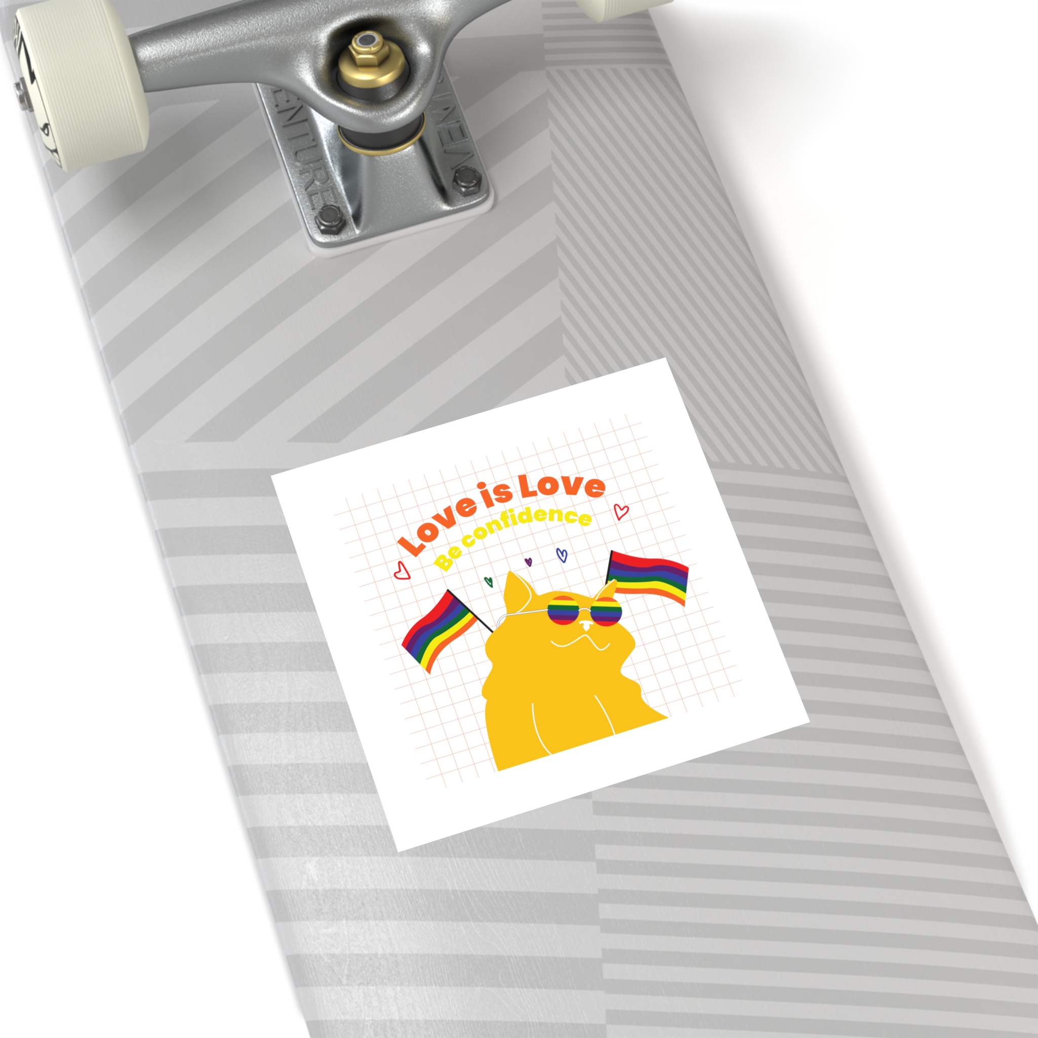 Pride Month Flat Design Illustration Laminate Stickers Square - Image 44