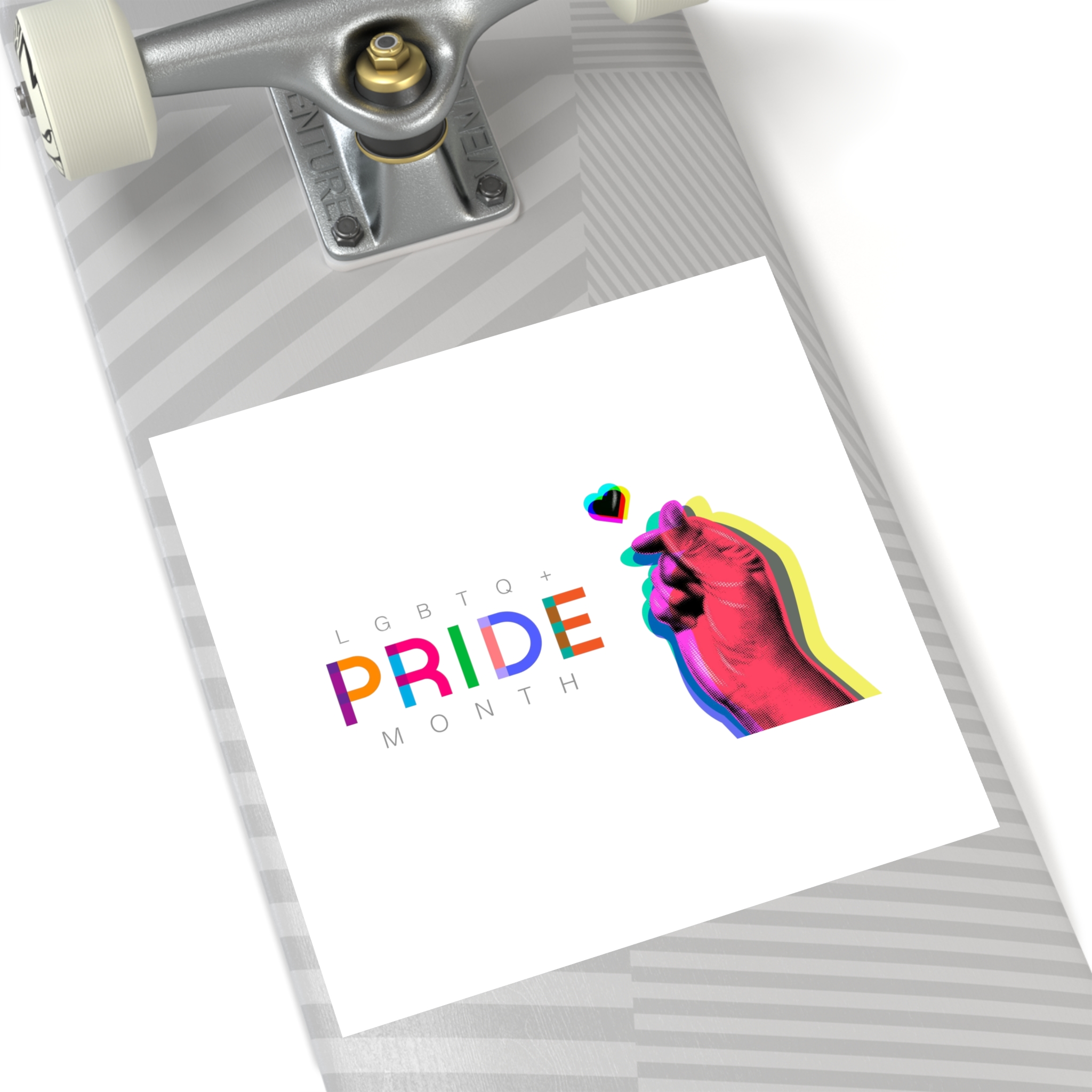 Pride Month Lgbtq Banner Gay Pride Month Rainbow Color Flat Design Hand Together Love Sign Typography Laminate Stickers Square - Image 52