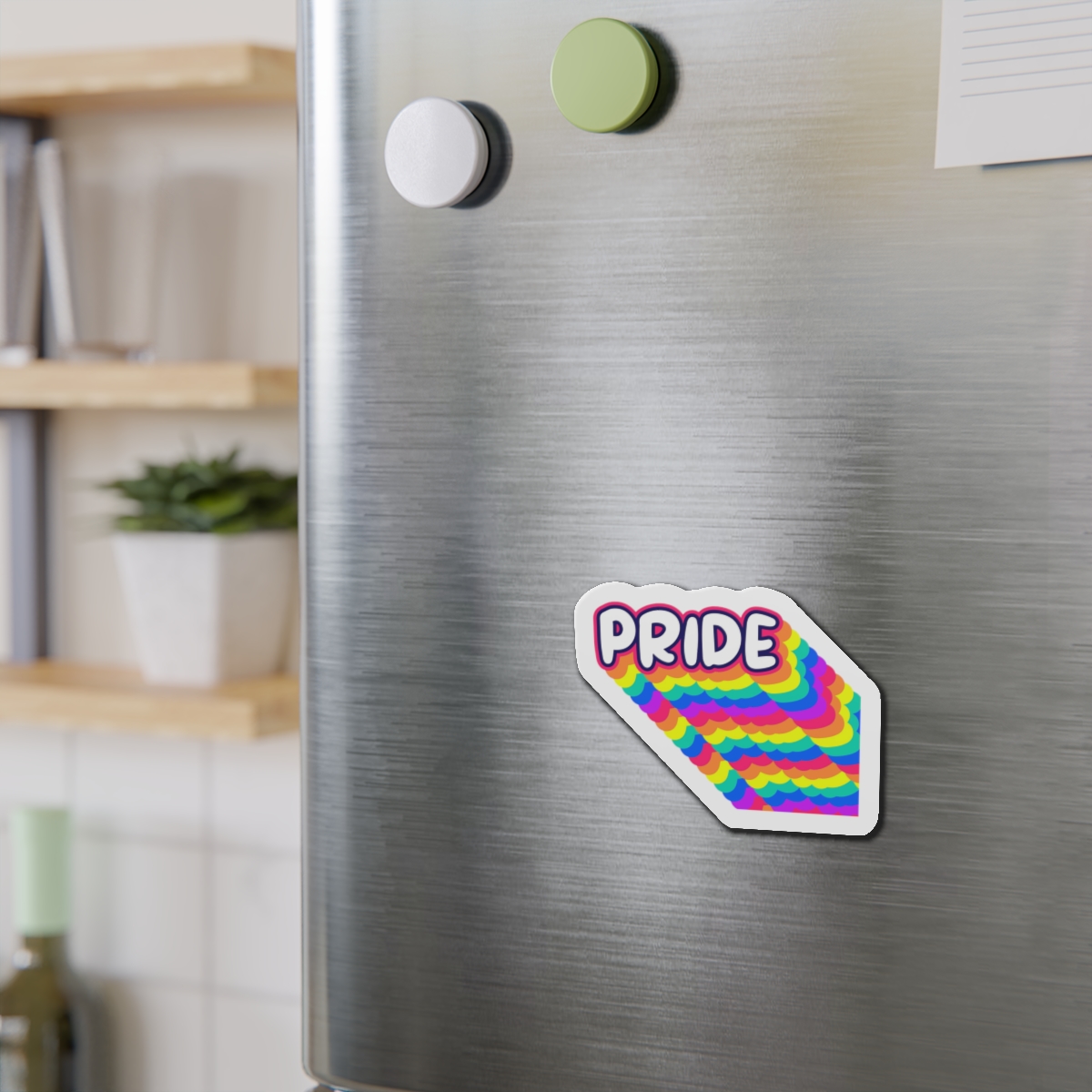 Pride Text Lettering Pride Month Celebration Poster Die Cut Magnets - Image 9