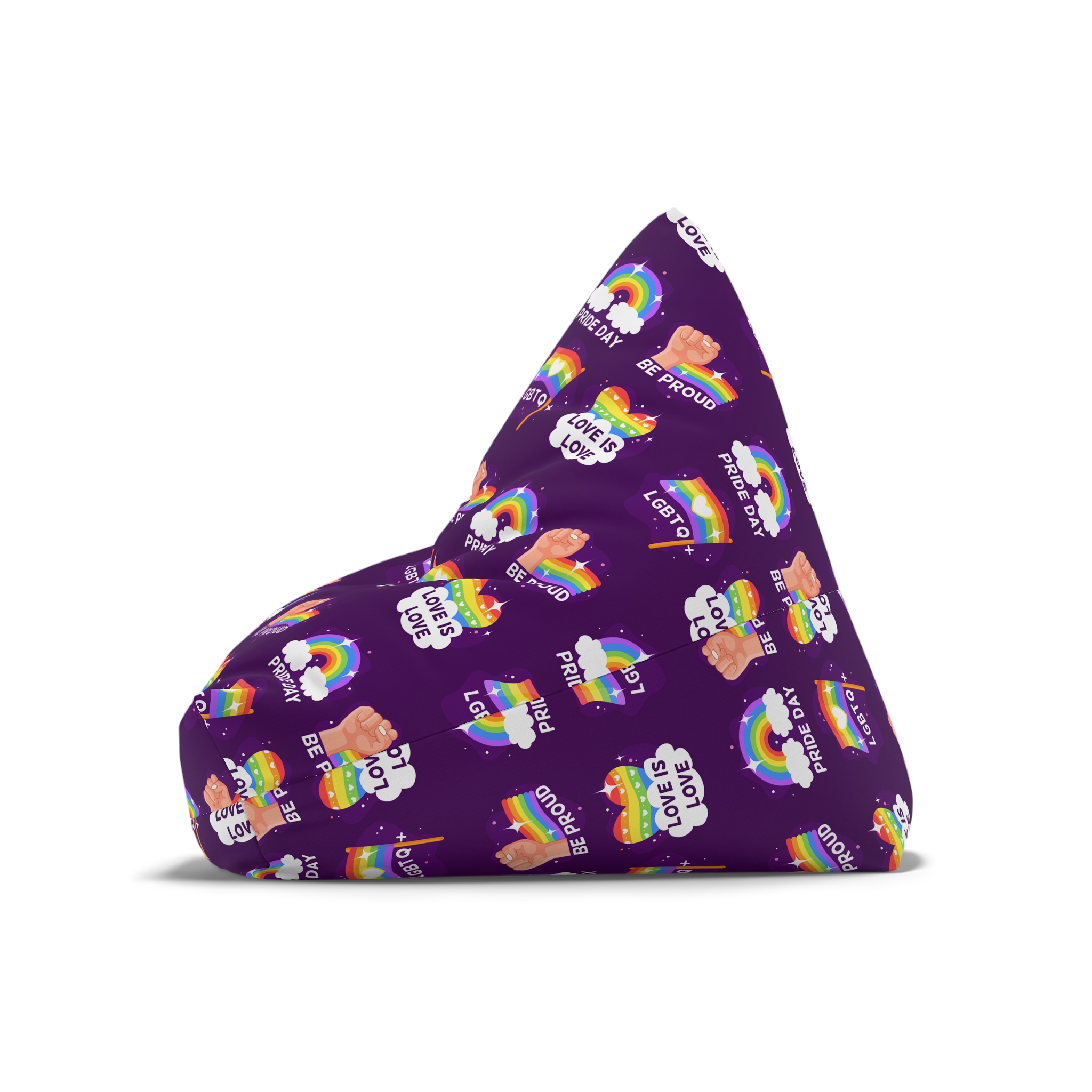 Pride Day Badges Collection Bean Bag Chair Cover - Image 8