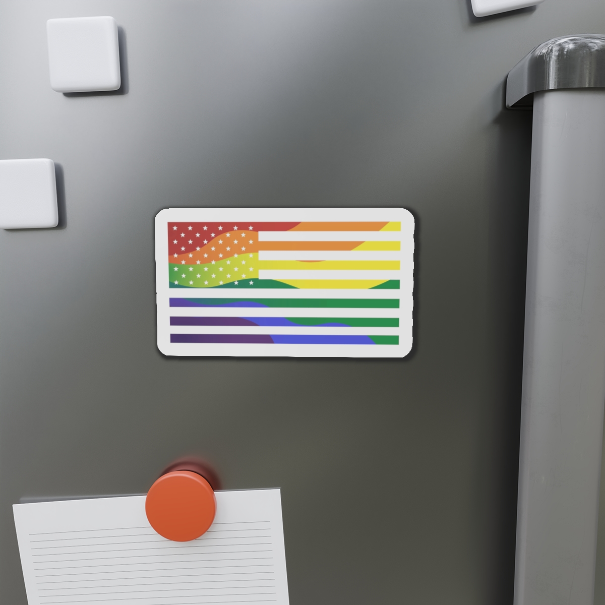 Pride Month America Concept Us Pride Month Flag Die Cut Magnets - Image 11