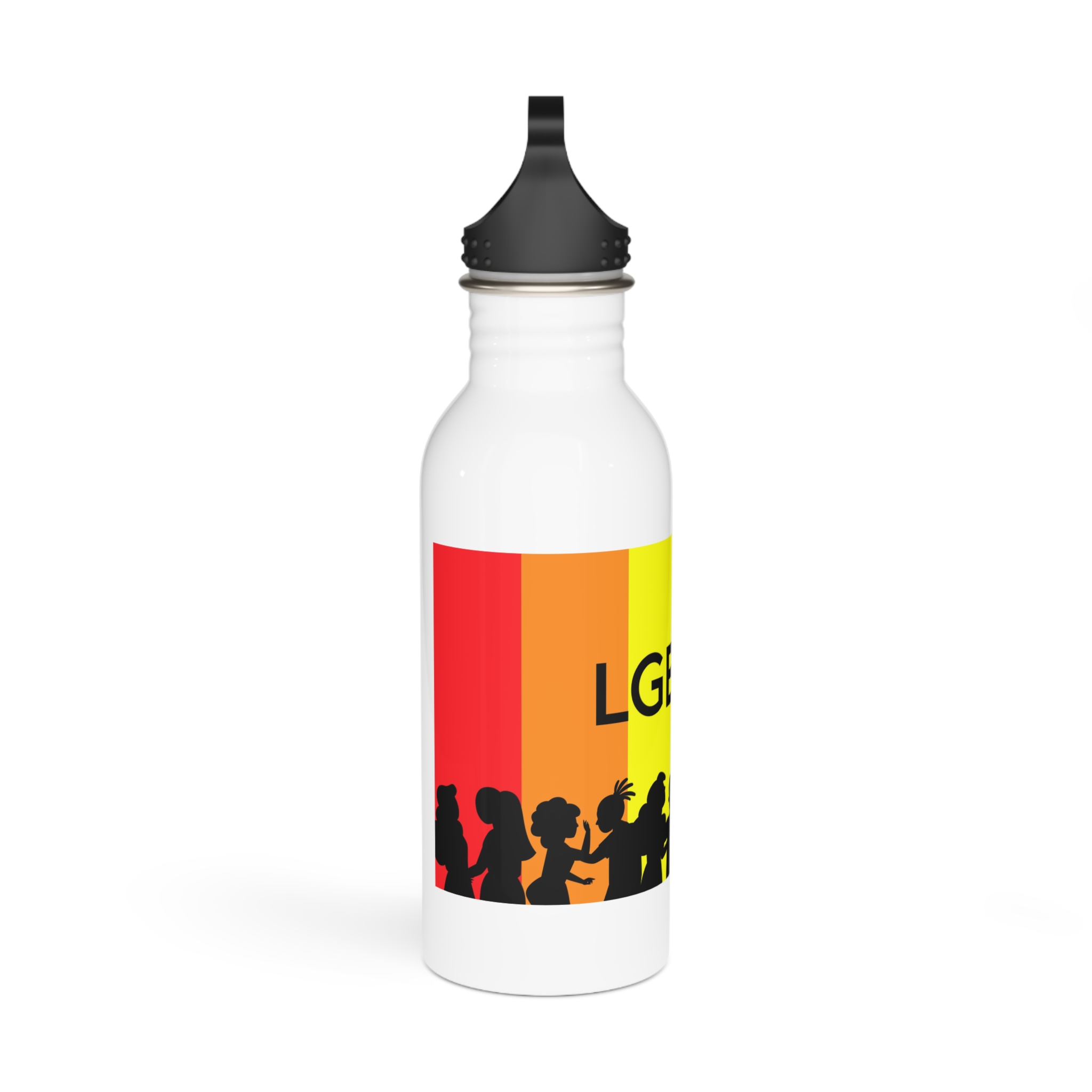 Rainbow Lgbt Lgbtqia Pride Flag Sign Flat Icon Stainless Steel Water Bottle - Image 2