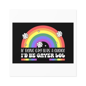 Pride Lgbt Gay Retro Tshirt Design(2) Laminate Stickers Square
