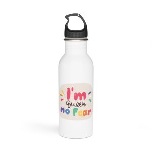 Lgbt Sticker Pack White Background Lgbtq Set Symbol Lgbt Pride Community Rainbow Elements Vector Hand Draw Illustration Hand Drawn Lettering(3) Stainless Steel Water Bottle
