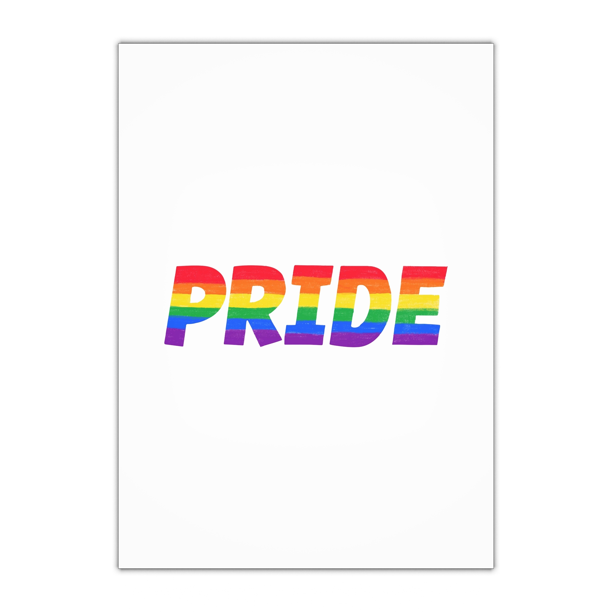 Word Pride Rainbow Lgbtq Gay Flag Colors Lettering Lgbt Month Pencil Crayon Textured Isolated Gift Wrapping Paper Sheets 1pc