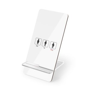 Gender Neutral Toilet Sign Concept Set Word They Written With Red Marker Male Female Unisex Mobile Display Stand For Smartphones