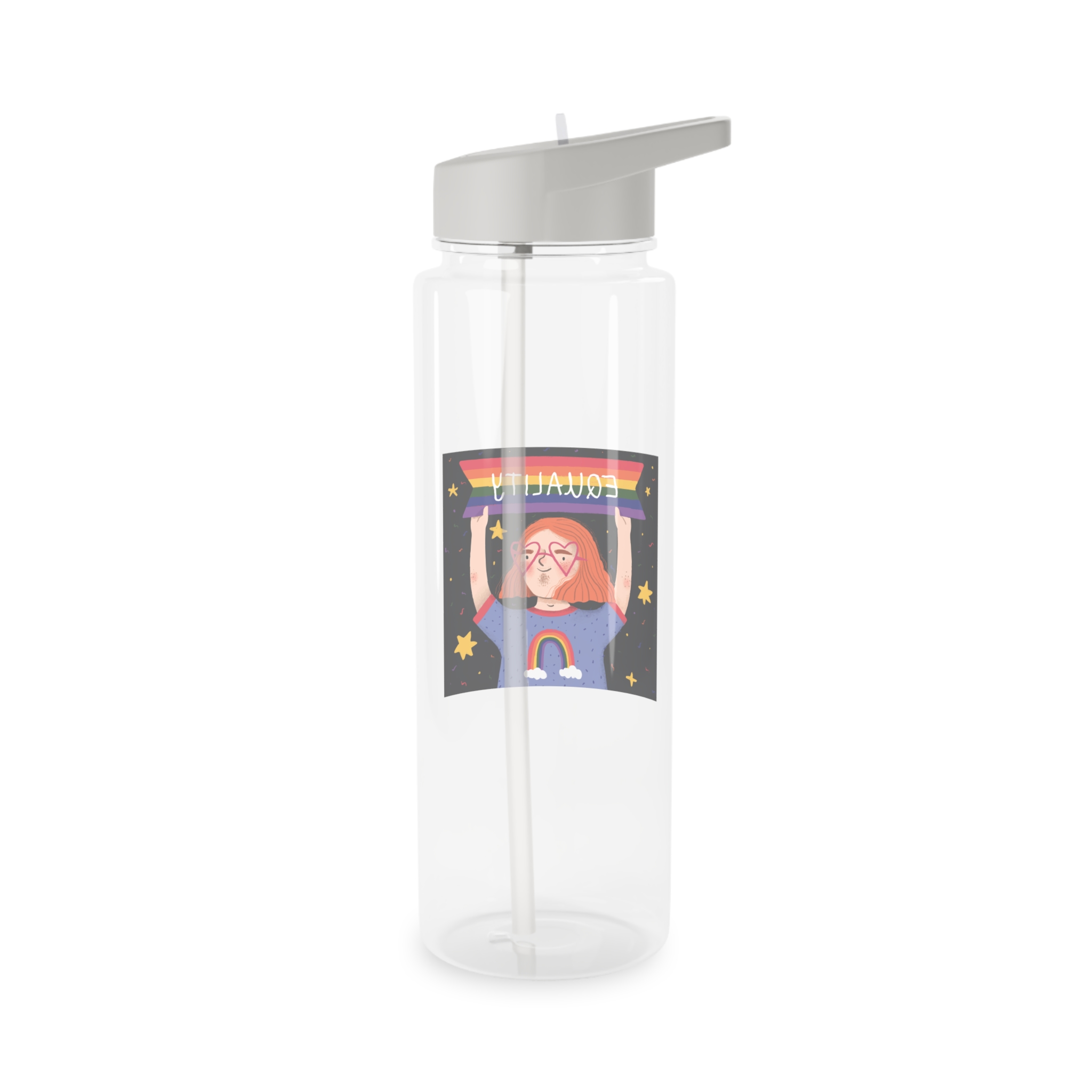 Pride Day Concept Equality Message Tritan Water Bottle - Image 6