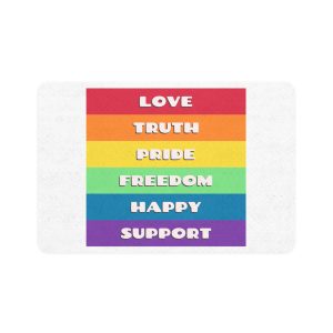 Rainbow Text Pet Food Mat 12x18
