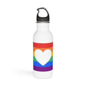 Poster Banner Rainbow Flag Stainless Steel Water Bottle