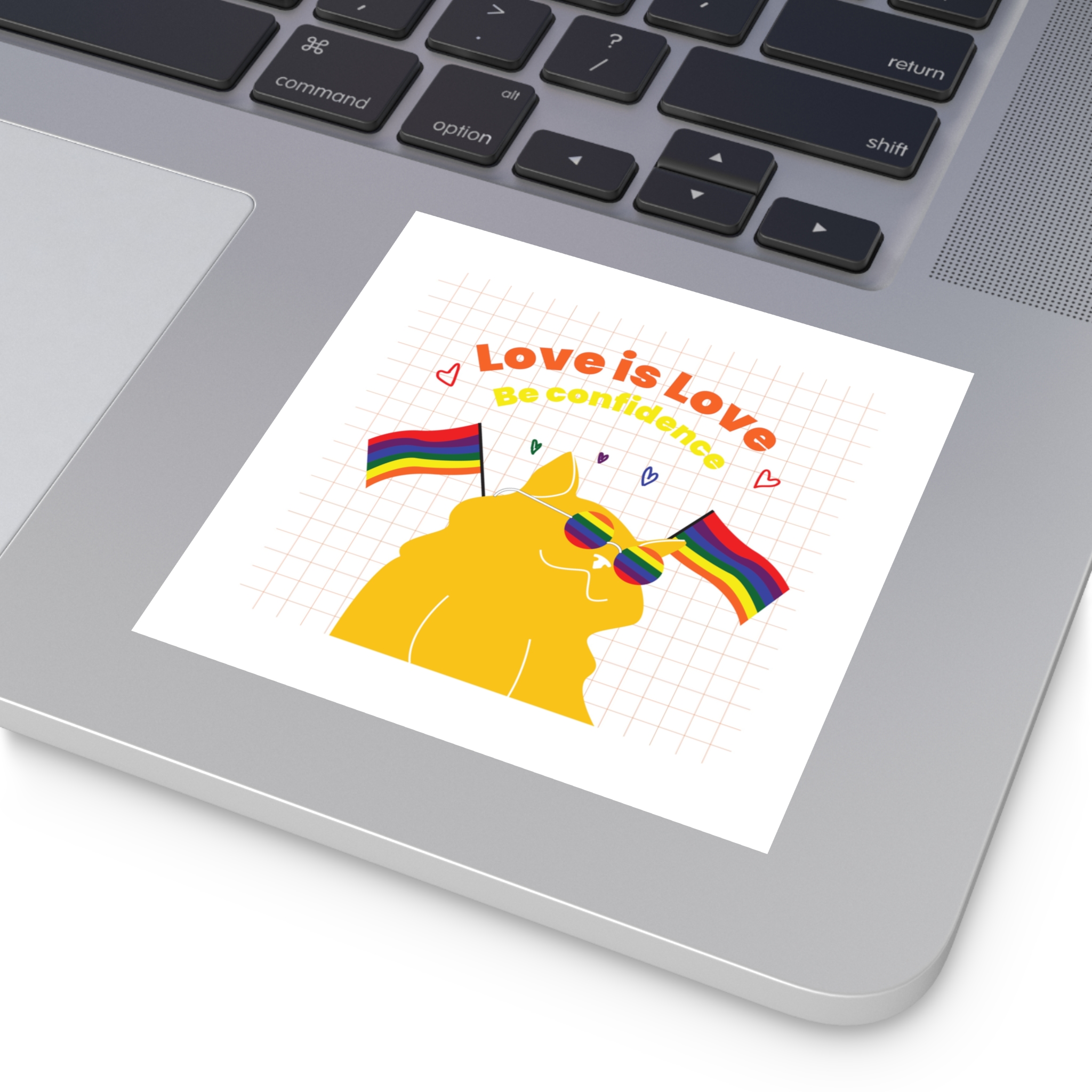 Pride Month Flat Design Illustration Laminate Stickers Square - Image 31