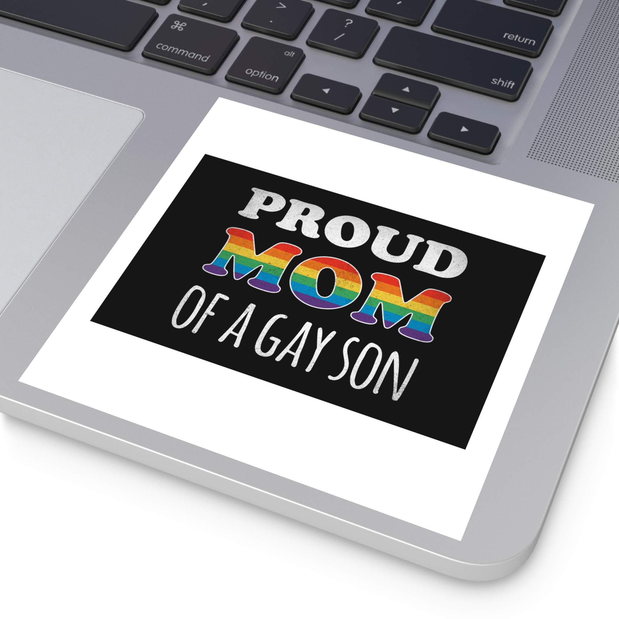 Mother Day Pride Rainbow Typography Vector Premium T Shirt(4) Laminate Stickers Square - Image 43