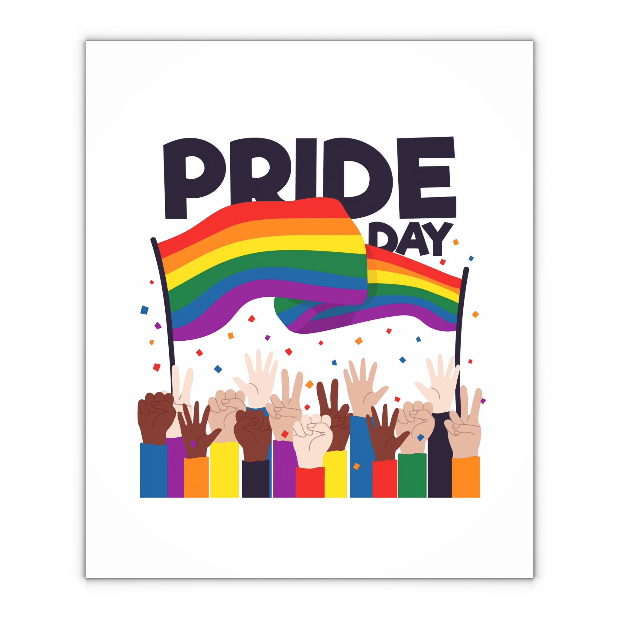 Pride Day Event With Rainbow Flag Theme Gift Wrapping Paper Sheets 1pc - Image 4