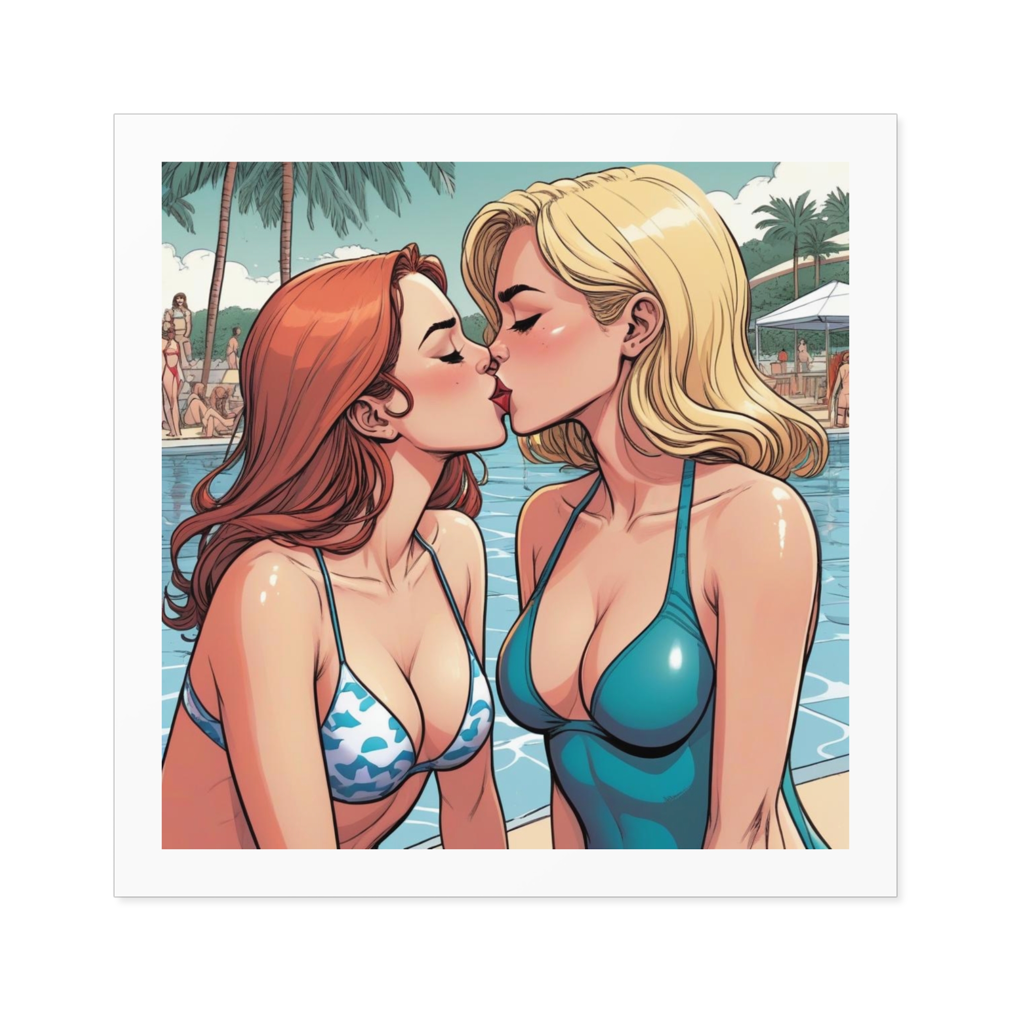 Lesbian Pride Design 4C84D6 Laminate Stickers Square - Image 33