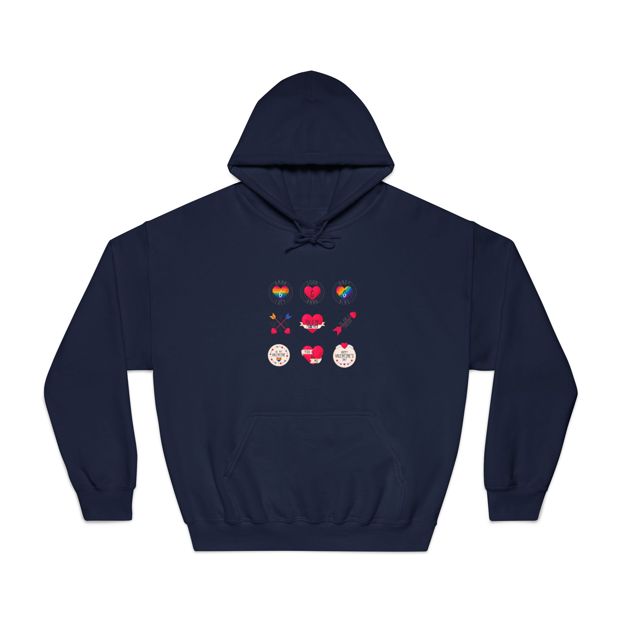 Lgbt Valentine S Day Label Collection Unisex Dryblend Hooded Sweatshirt - Image 29