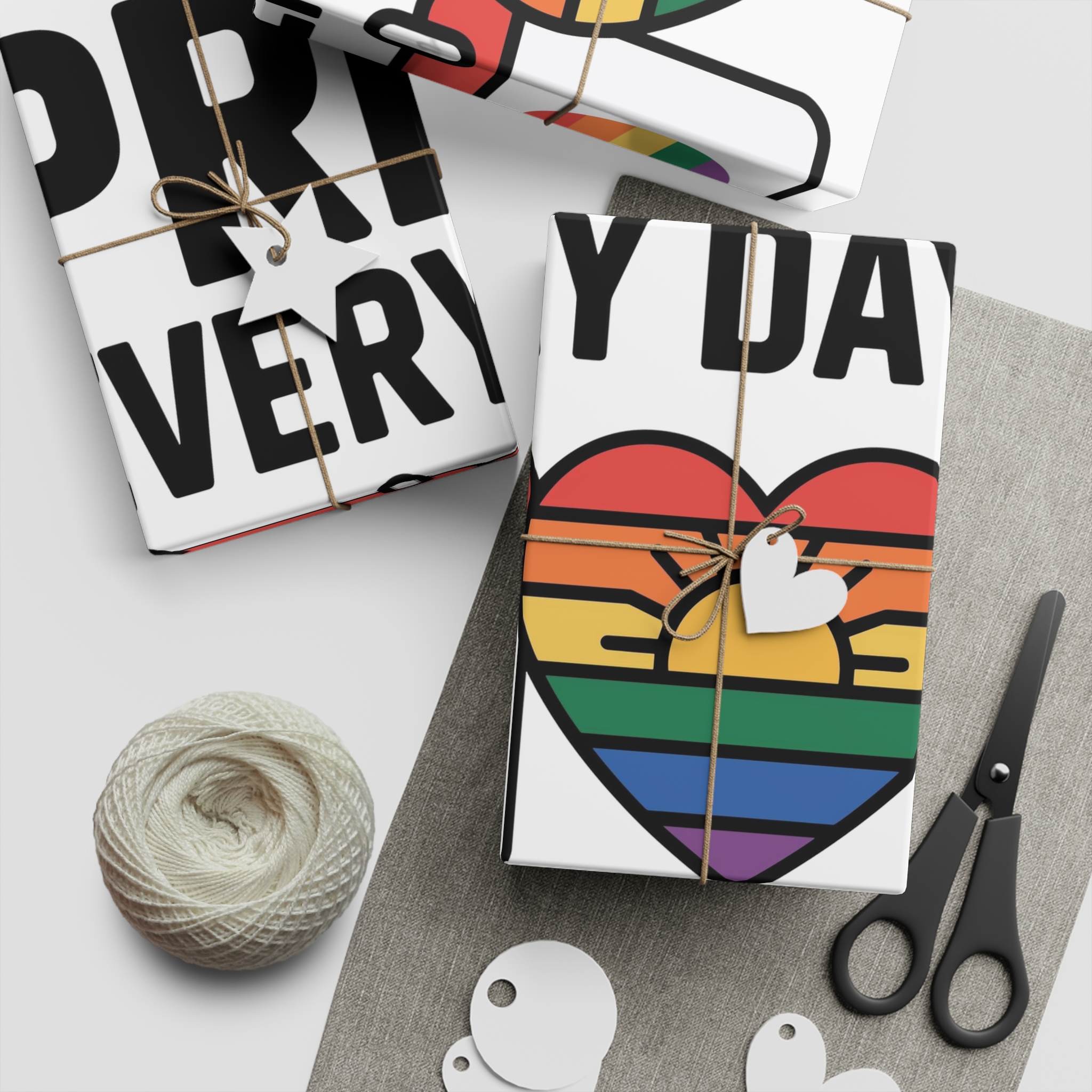 Pride Every Day T Shirt Design Isolated White Background Gift Wrapping Paper Sheets 1pc - Image 2
