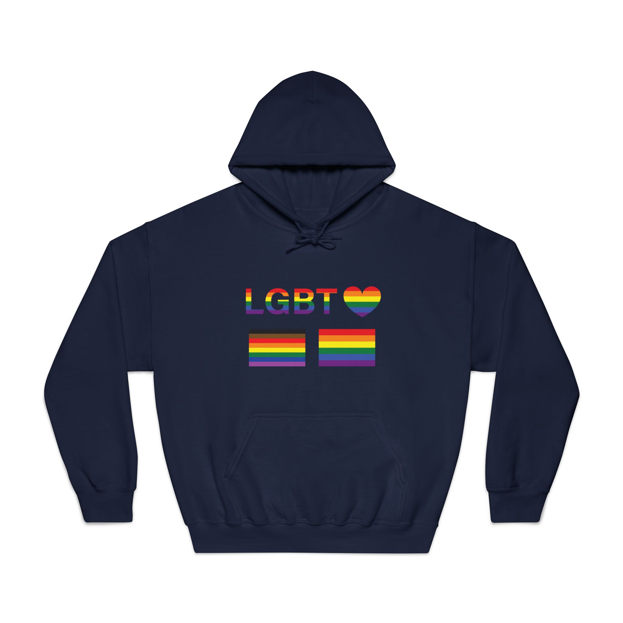 Lgbt Word Text Letter With Heart Rainbow Color Flag Isolated White Background Vector Illustrati Unisex Dryblend Hooded Sweatshirt - Image 29