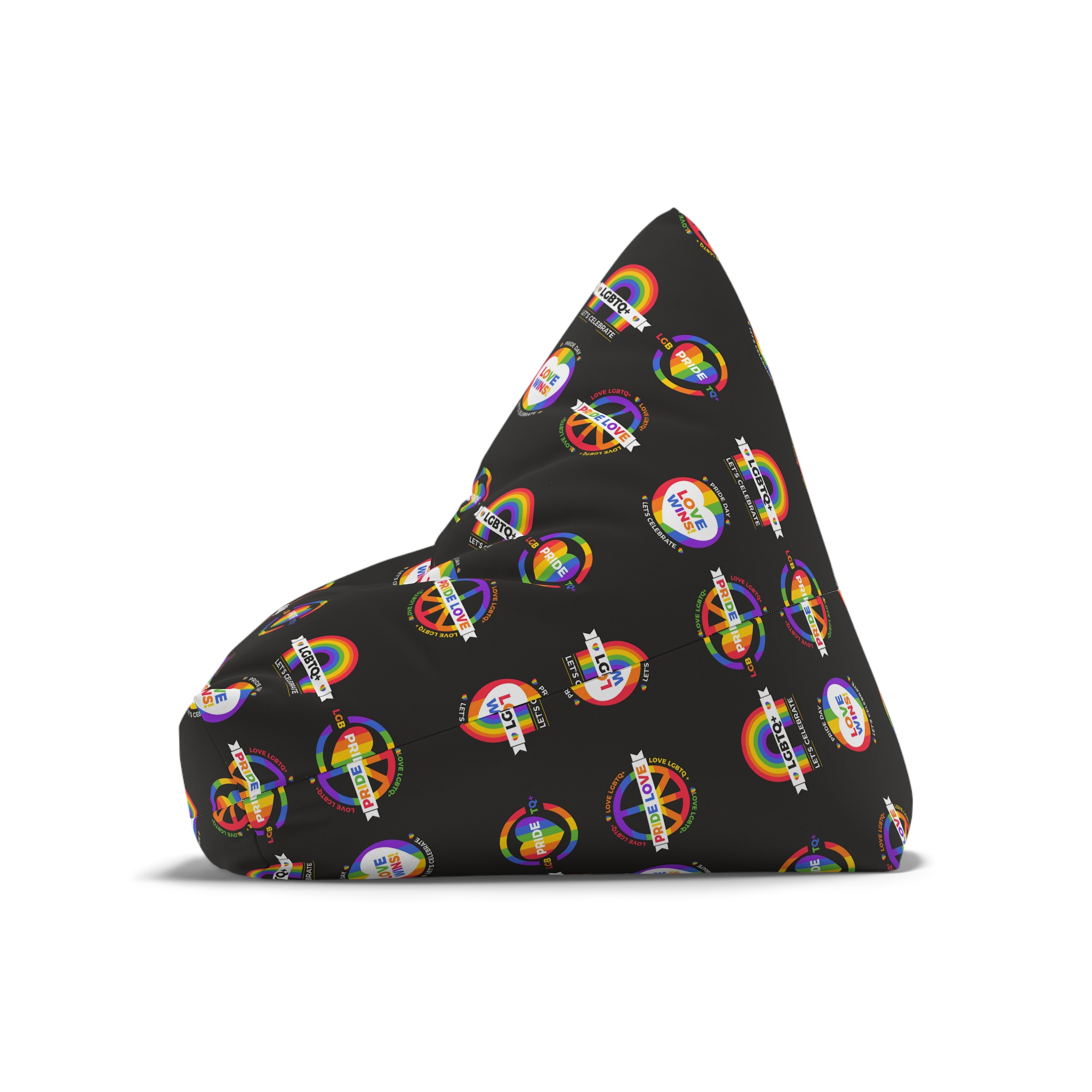 Flat Pride Day Badge Collection Bean Bag Chair Cover - Image 8