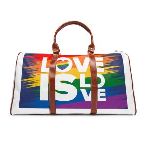 Lgbt Pride Month June Lesbian Gay Bisexual Transgender Lgbt Rainbow Flag Vector Illustration Waterproof Travel Bag