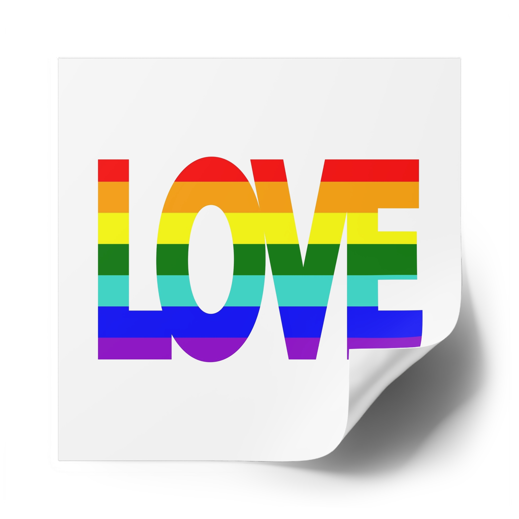 Lgbt Pride Flag Rainbow Flag Background Multicolored Peace Flag Movement Original Colors Symbol Laminate Stickers Square - Image 50