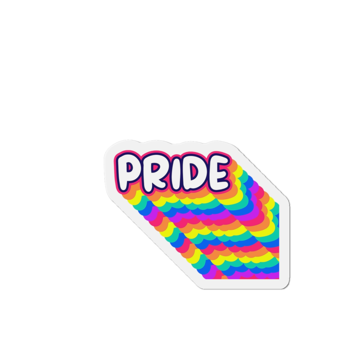 Pride Text Lettering Pride Month Celebration Poster Die Cut Magnets - Image 7