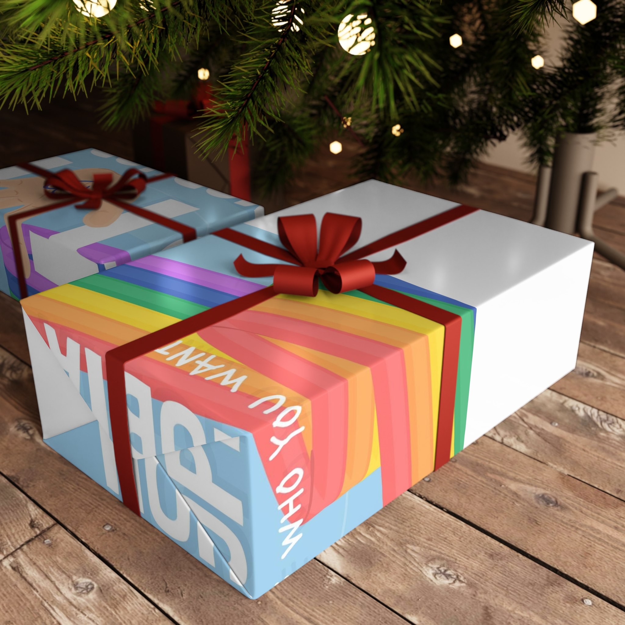 Hand Drawn Stop Homophobia Message Illustrated(1) Gift Wrapping Paper Sheets 1pc - Image 3