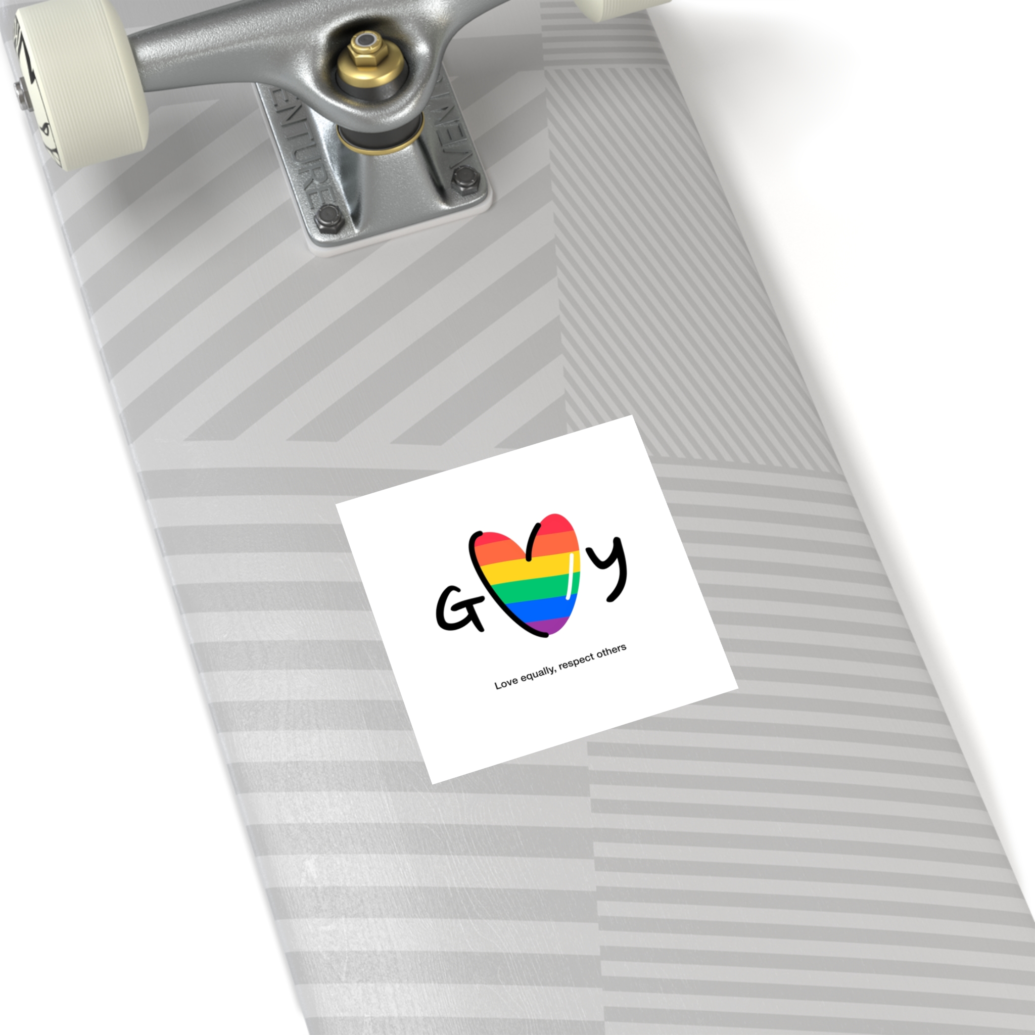 Love Letter Pride Rainbow Lettering Text Writing Pattern Freedom Love Heart Homo Colors Flag Parade Laminate Stickers Square - Image 28