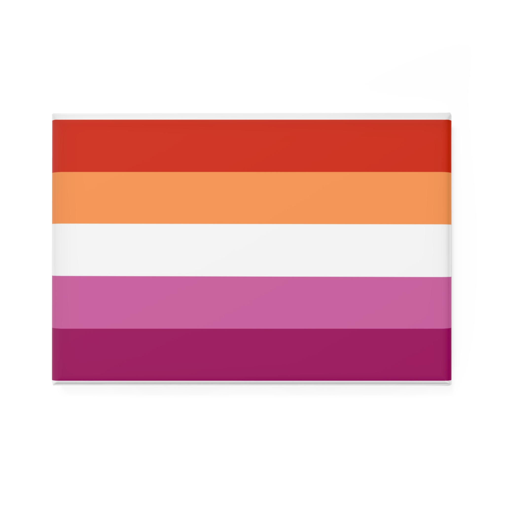 Lesbian Flag Button Magnet Rectangle 1 And 10 Pcs - Image 5