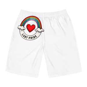 Hand Drawn Pride Month Lgbt Logo Template (1) Mens Board Shorts Aop