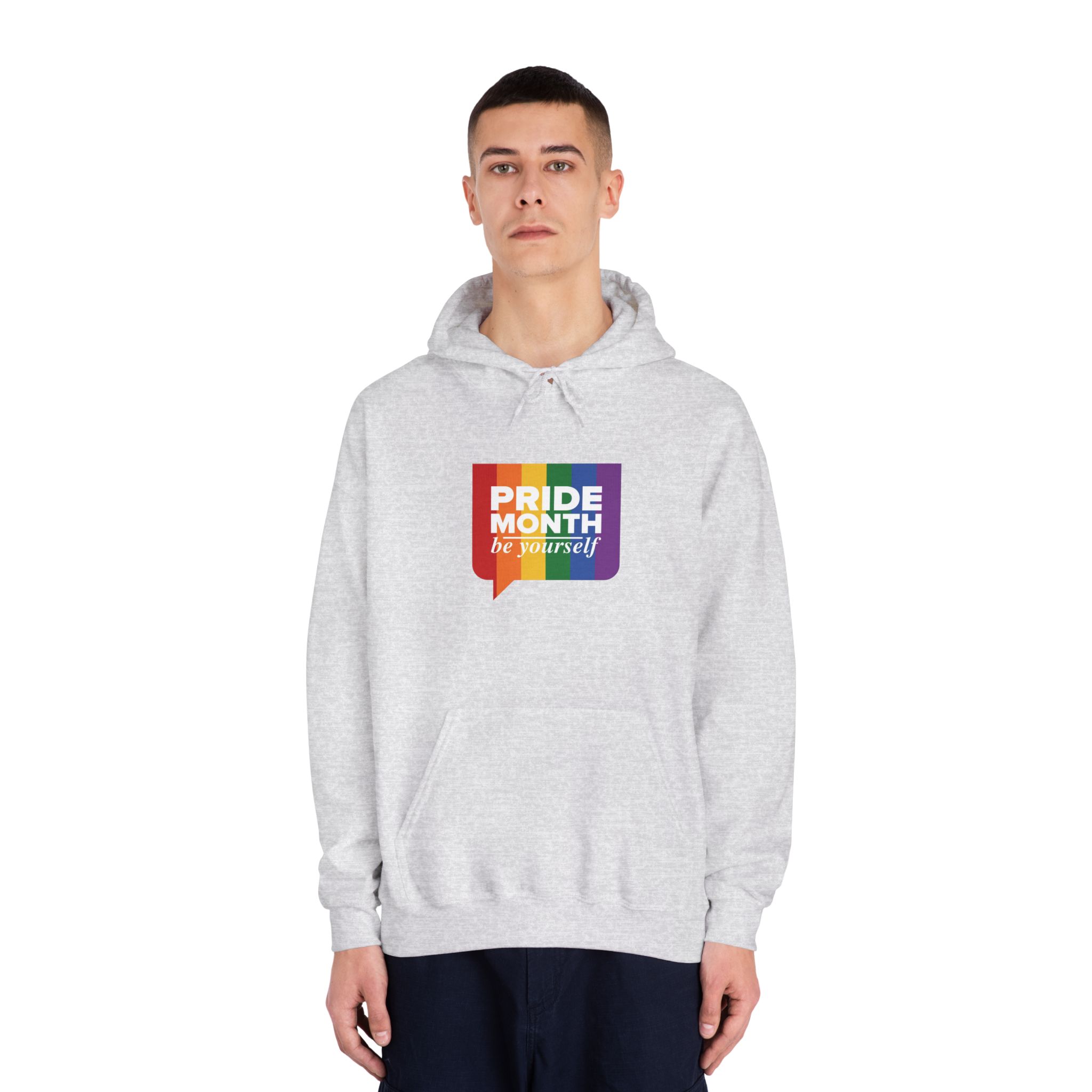 Lgbt Pride Month June Lgbt Flag Rainbow Flag Love Concept Vector Illustration Poster (1) Unisex Dryblend Hooded Sweatshirt - Image 7