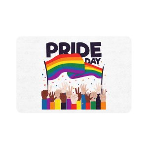 Pride Day Event With Rainbow Flag Theme Pet Food Mat 12x18
