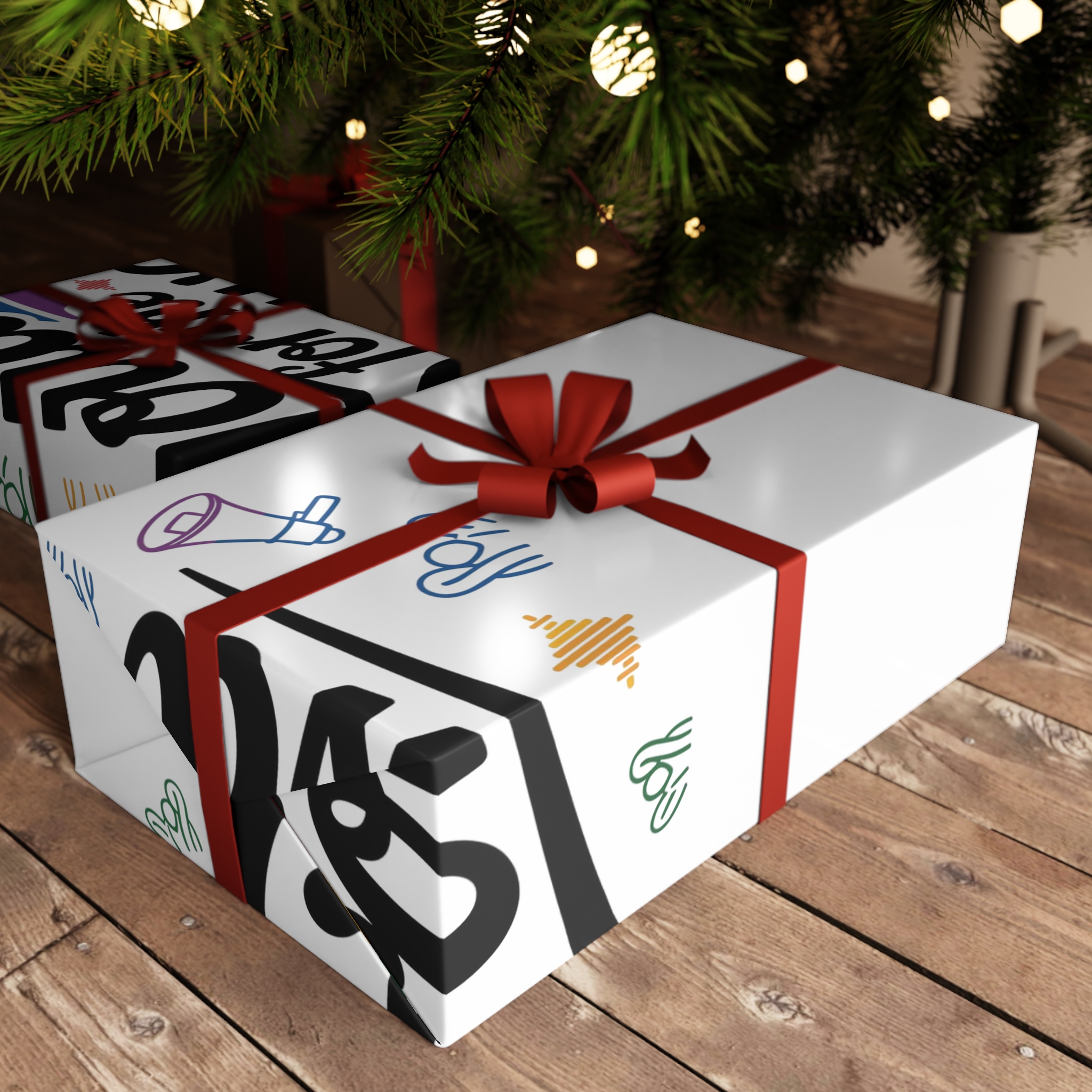 Loud Crowd T Shirt Design Isolated White Background 2 Gift Wrapping Paper Sheets 1pc - Image 3