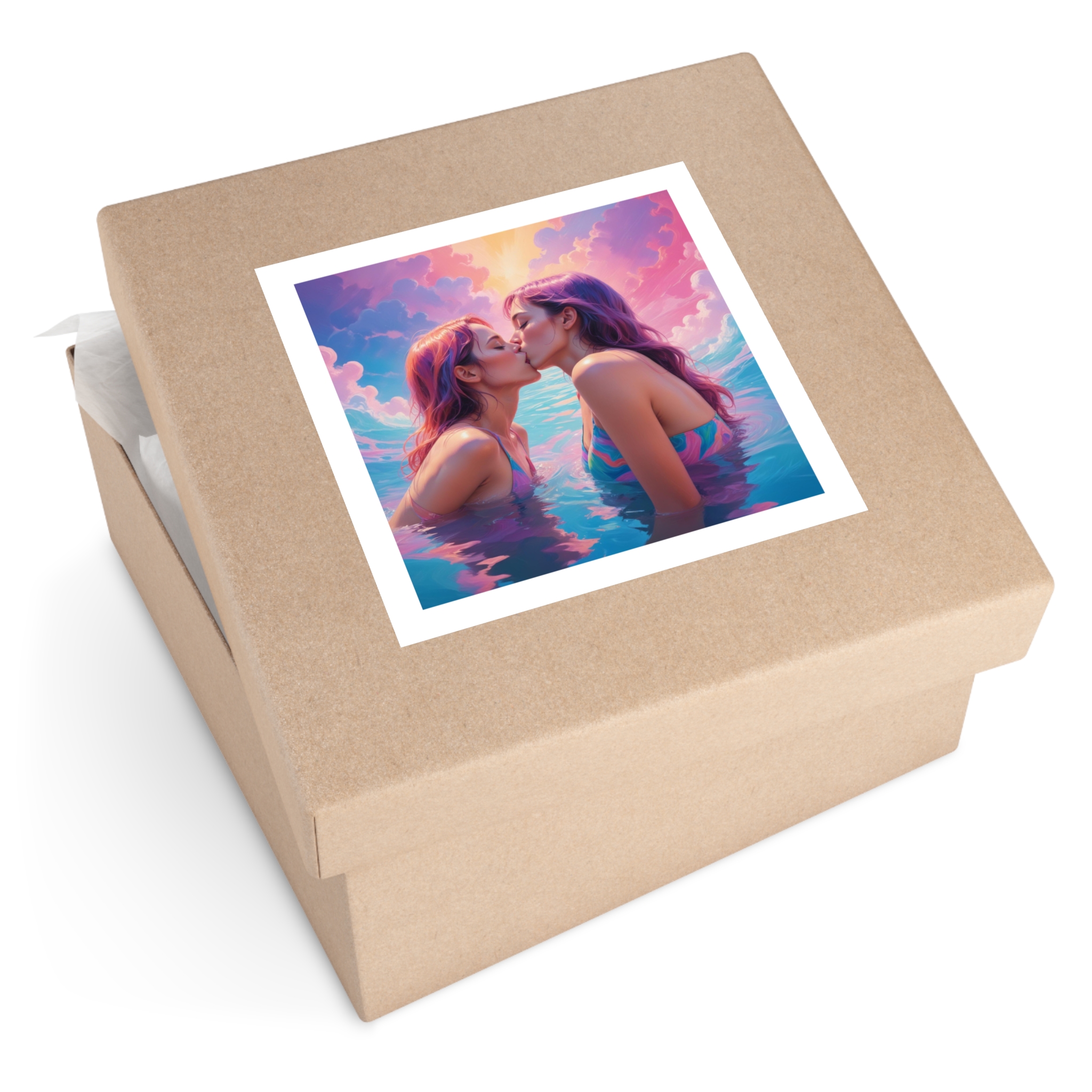 Lesbian Pride Design 9A4266 Laminate Stickers Square - Image 51