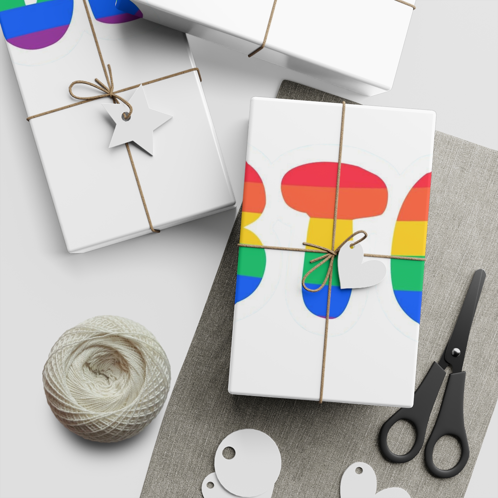 Pride Rainbow Lettering Text Writing Pattern Freedom Love Heart Homo Colors Flag Parade Lgbtq Flag W Gift Wrapping Paper Sheets 1pc - Image 5