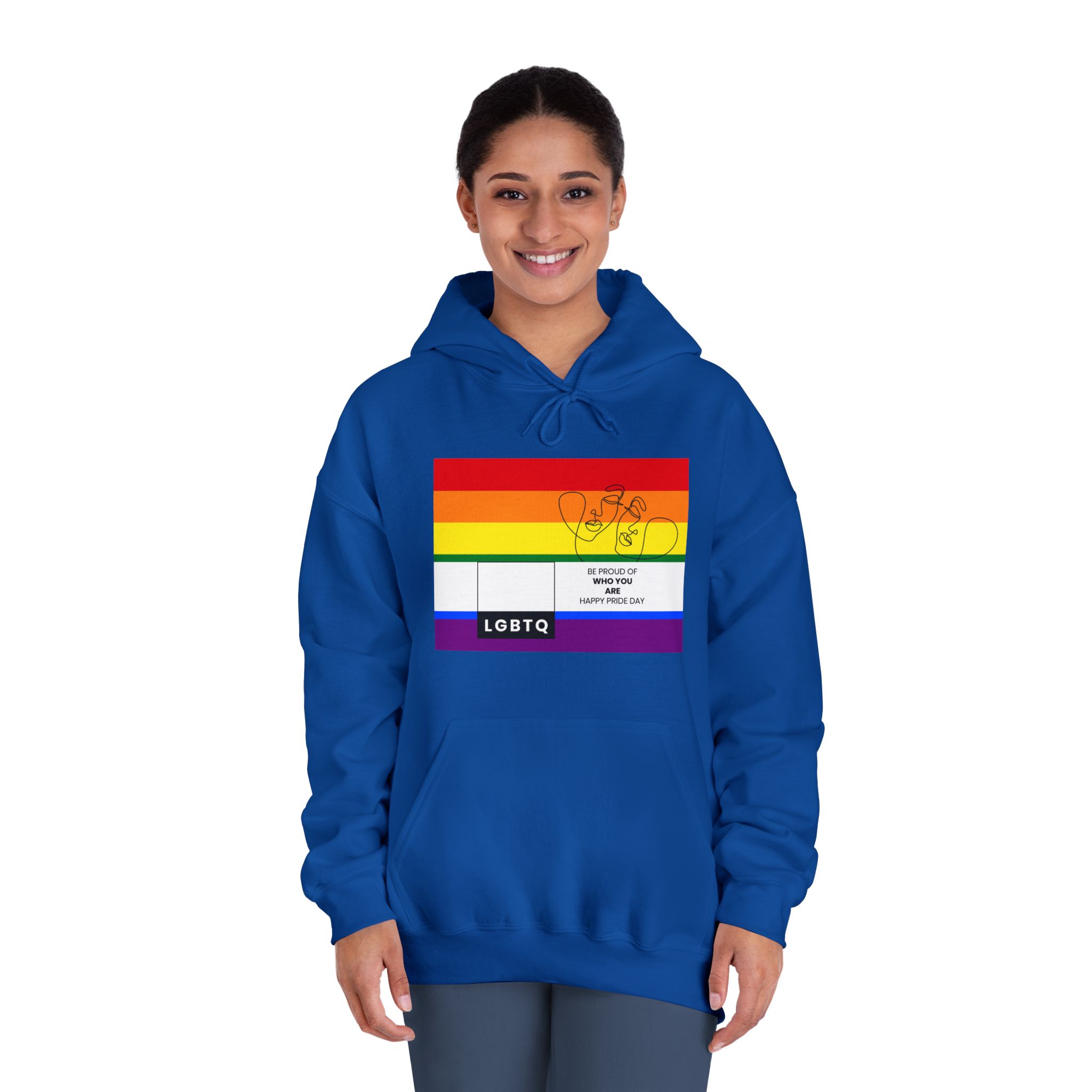 Lgbtq Pride Month Celebration Banner Poster Card Design Vector Illustration Unisex Dryblend Hooded Sweatshirt - Image 28
