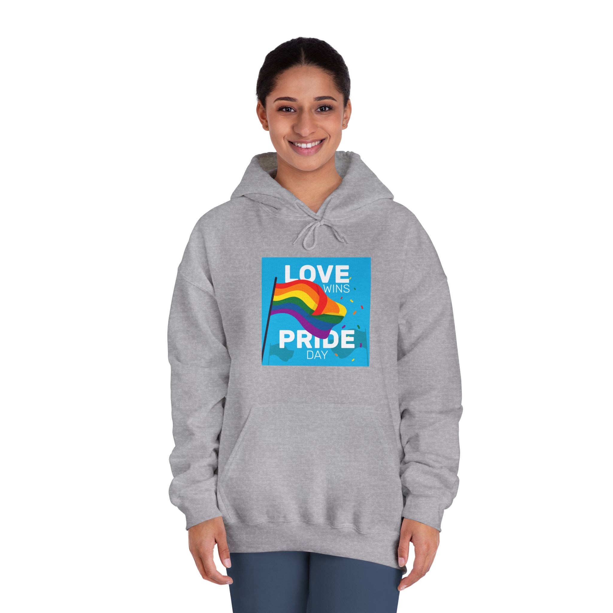 Pride Day Event With Rainbow Flag Unisex Dryblend Hooded Sweatshirt - Image 16