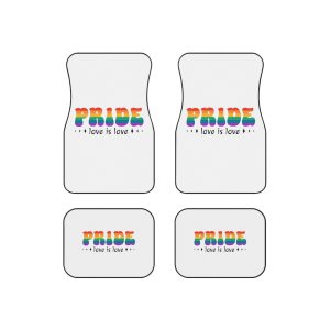 Rainbow Symbol Lgbt Pride Community Lgbt Quote Pride Isolated White Background Car Mats Set Of 4