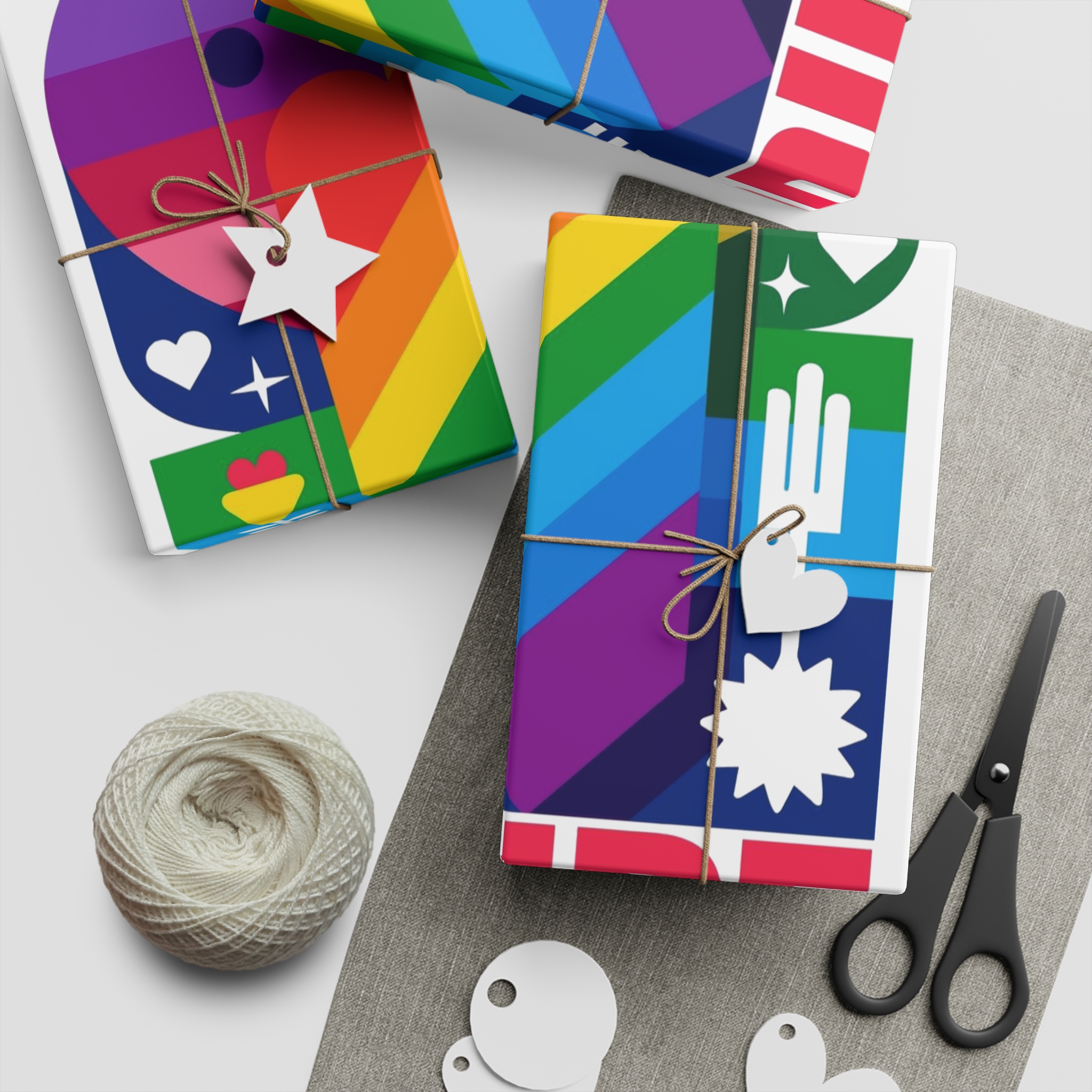 Colorful Poster Rainbow Gift Wrapping Paper Sheets 1pc - Image 2