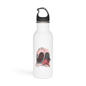 Hand Drawn Friendship Day With Friends Hugging Stainless Steel Water Bottle