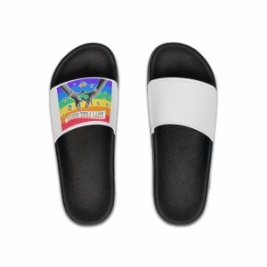 Lgbtq Pride Month Card Y2k Style Trendy Retro Collage Halftone Hands Mens Slide Sandals