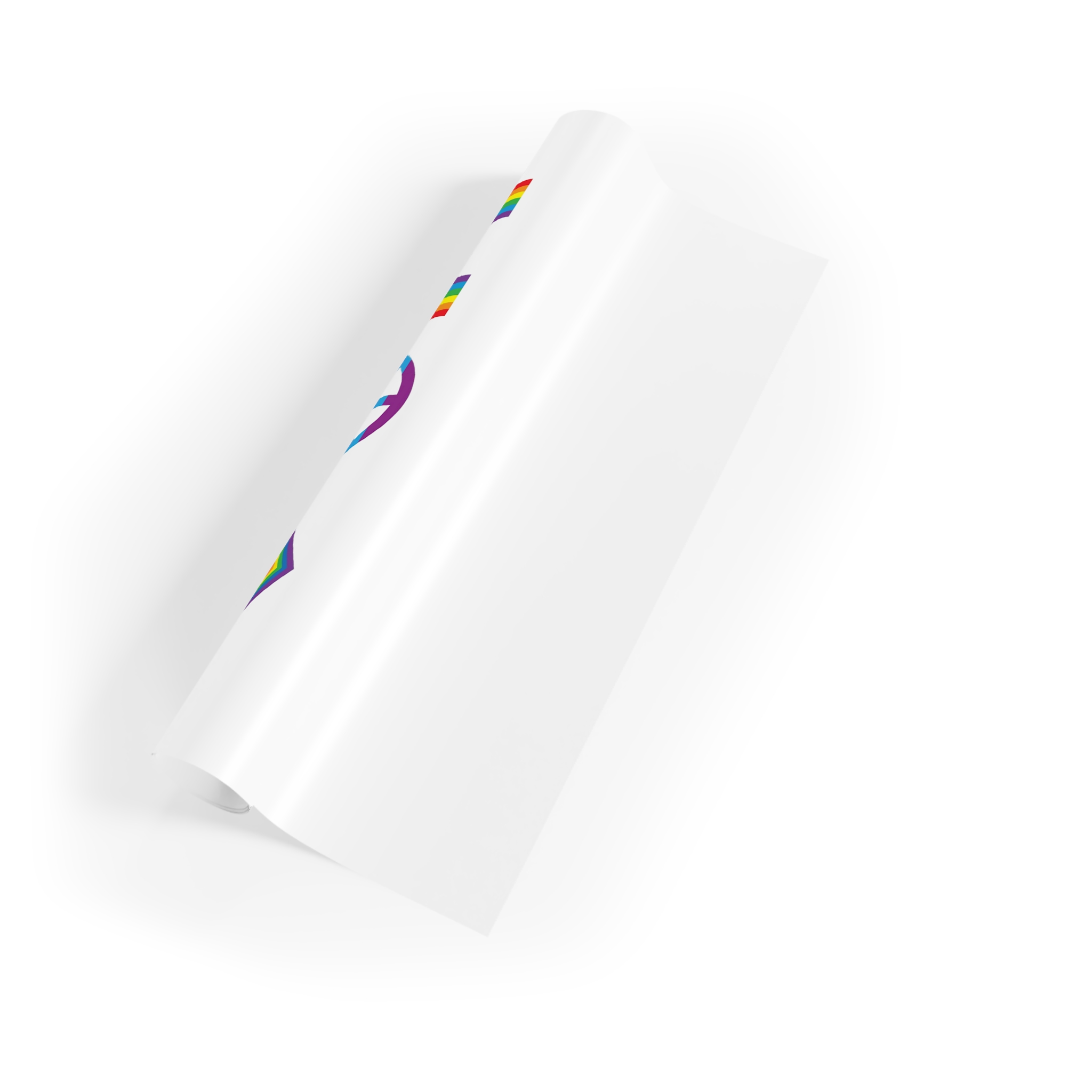Set Flat Lgbt Homosexual Rainbow Flag Icon Symbols Gift Wrapping Paper Rolls 1pc - Image 3