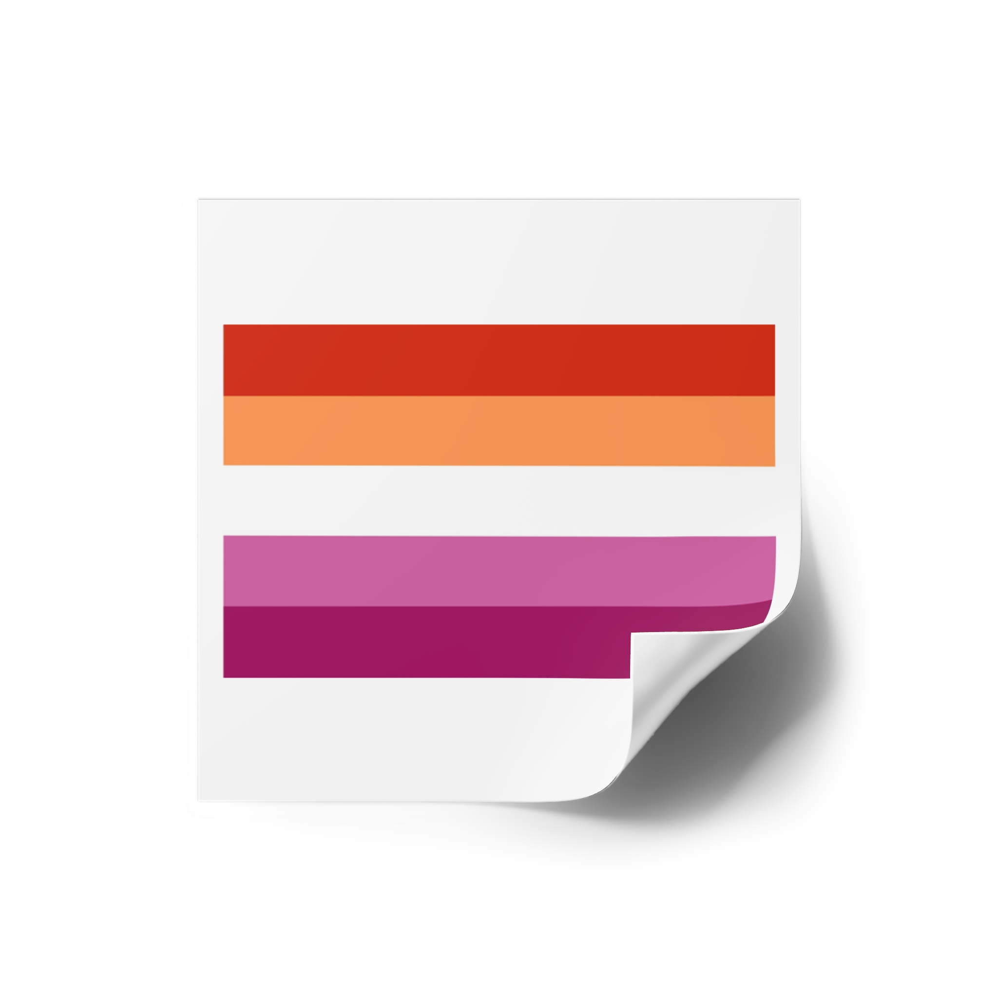 Lesbian Flag Laminate Stickers Square - Image 10