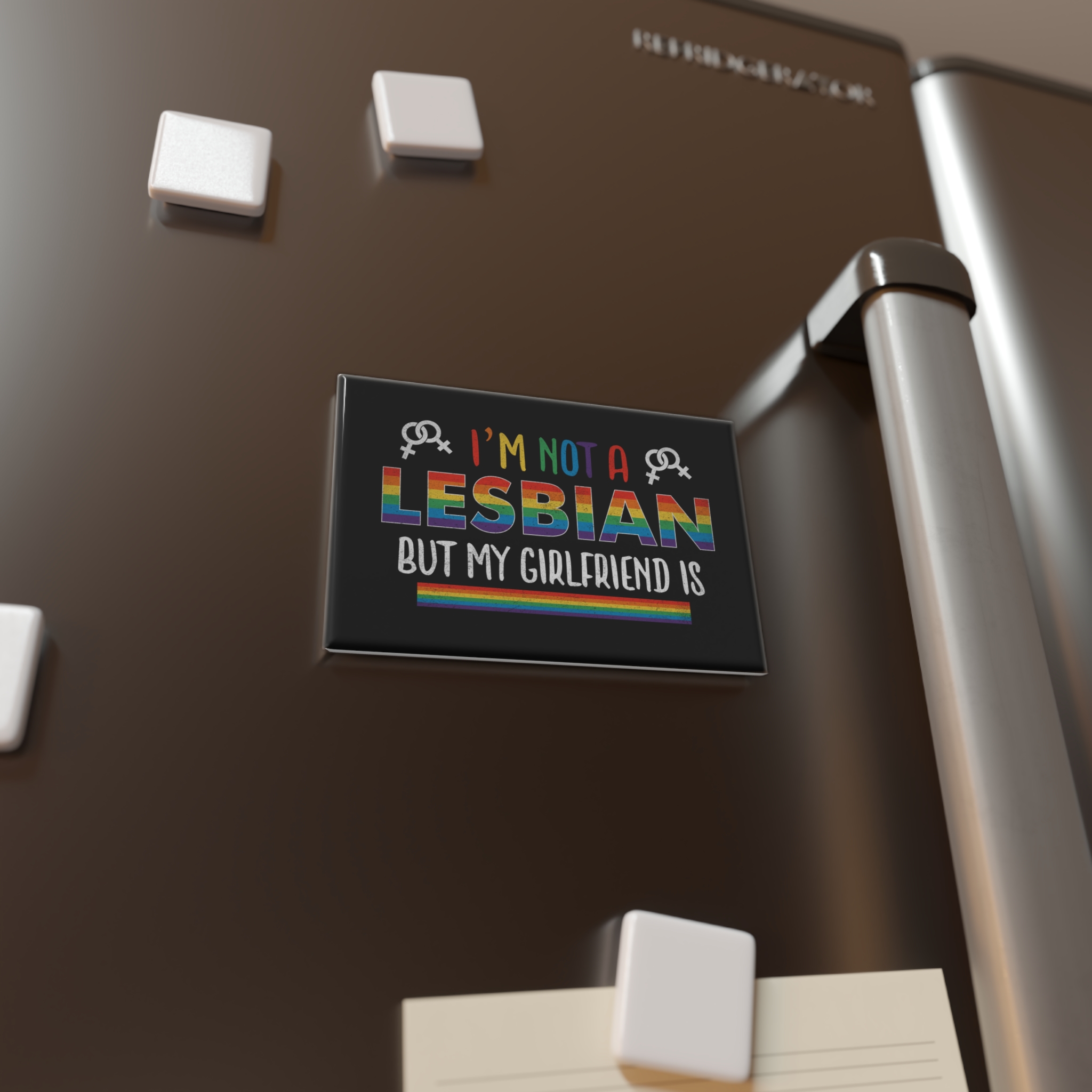 Pride Gay Rainbow Typography Vector Premium T Shirt(4) Button Magnet Rectangle 1 And 10 Pcs - Image 4
