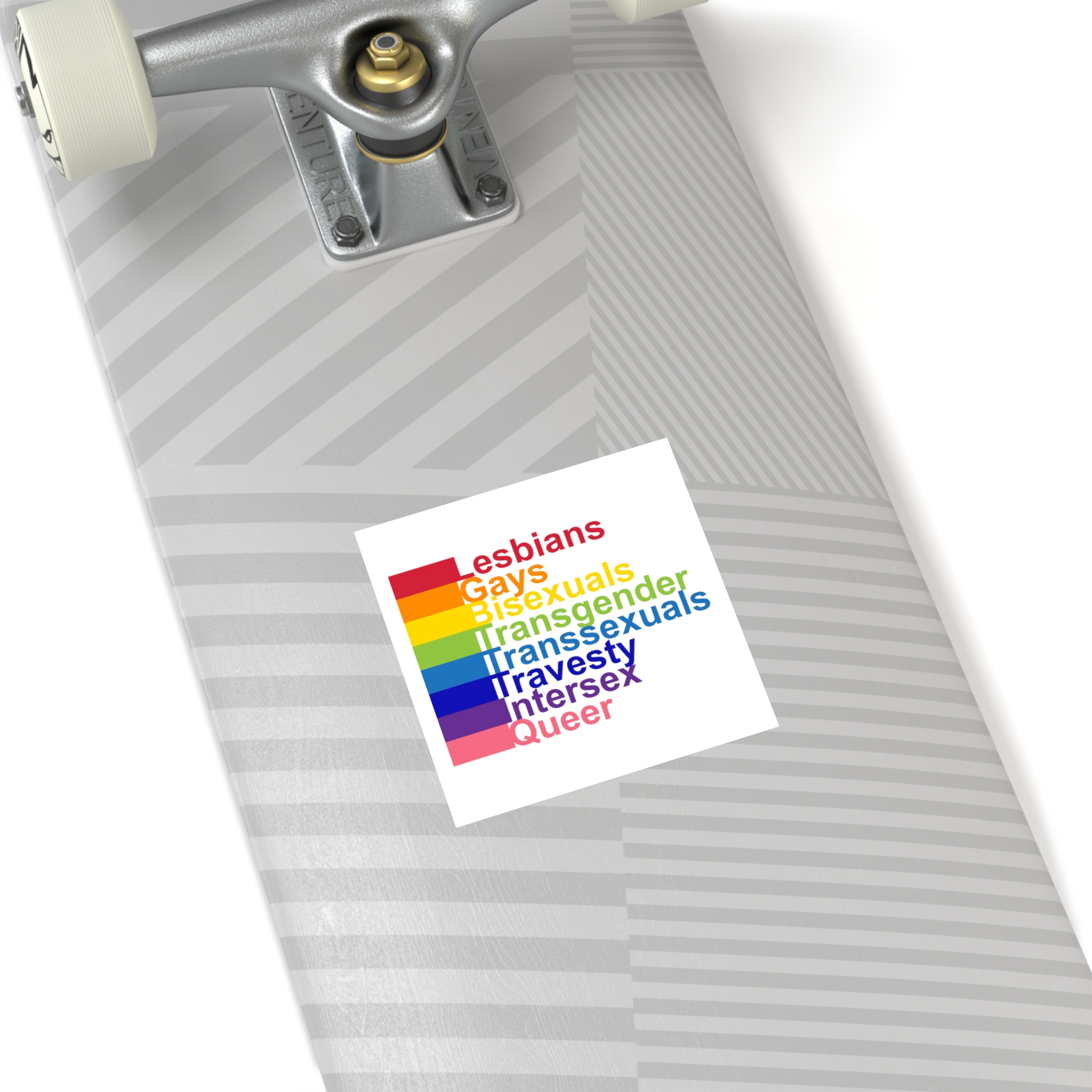 Lgbt Concept Motivating Phrase Colors Rainbow Decoding Abbreviations Lgbt Lesbian Gay Bisexual Transgender Transsexual Travesty Intersex Queer Laminate Stickers Square - Image 24
