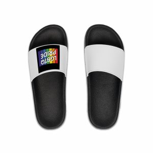 Rainbow Colored Sign That Says Rainbow Pride Pride Mens Slide Sandals